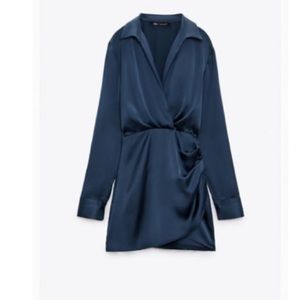 Zara short satin effect dress